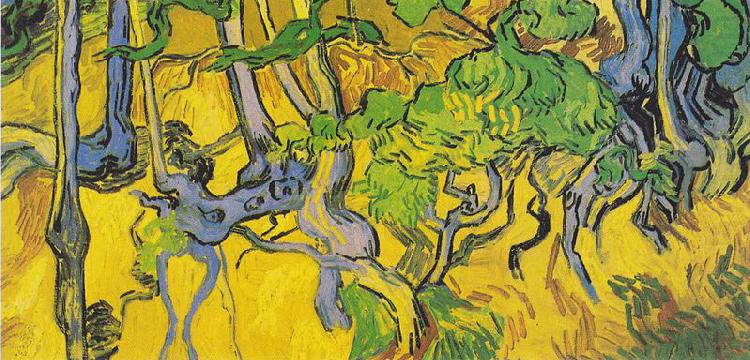 Vincent Van Gogh Tree roots and tree trunks china oil painting image